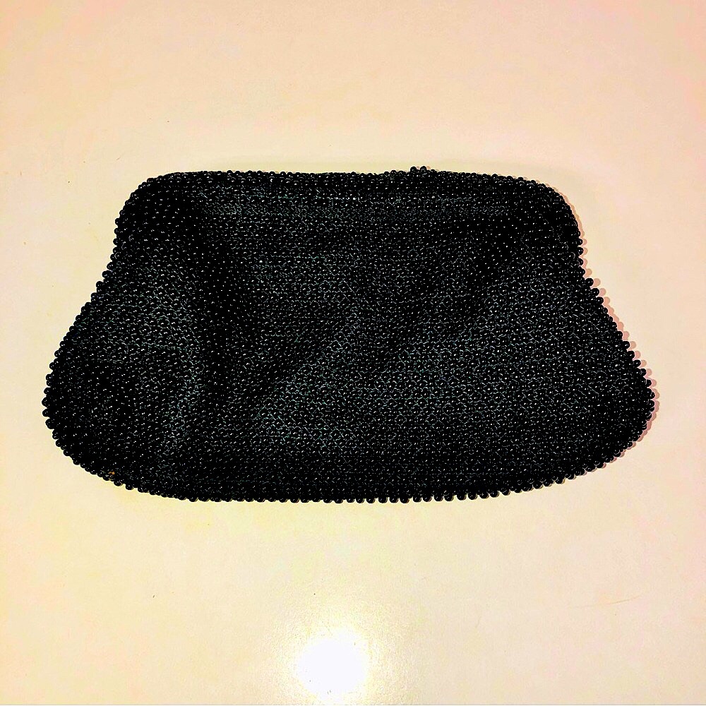 Vintage beaded purse with missing  beads, fits large phones and necessities